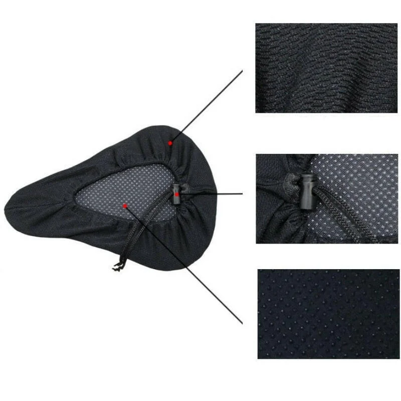 bicycle pedal robustness-Mountain Bike 3D Saddle Cover Thick Breathable Super Soft Bicycle Seat Cushion Silicone Sponge Gel Bike Seat Bicycle Accessories