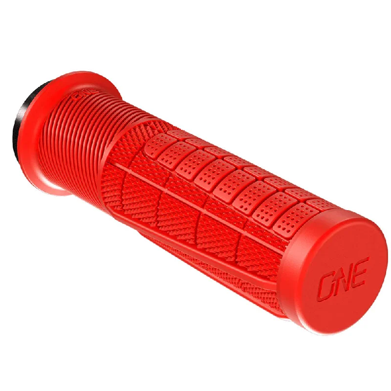 bicycle pad adaptability-OneUp Components Thick Lock-On Grips Red