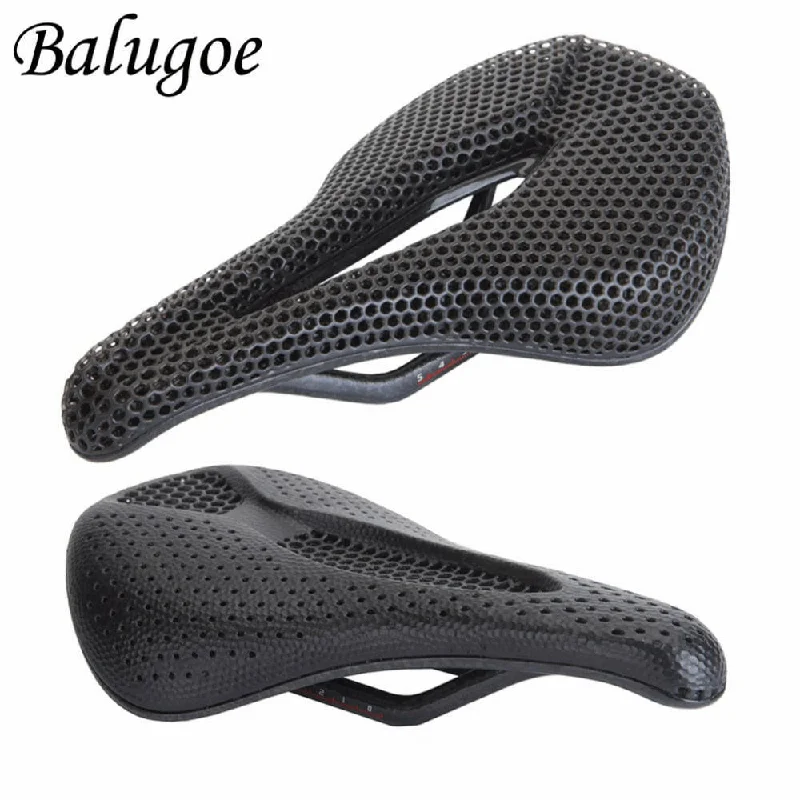 bicycle tire strength-BALUGOE Bicycle 3D Printed Carbon Carbon Saddle Comfortable Road Bike MTB Seat Cozy Honeycomb Cushion Carbon 3D Seat Cushion