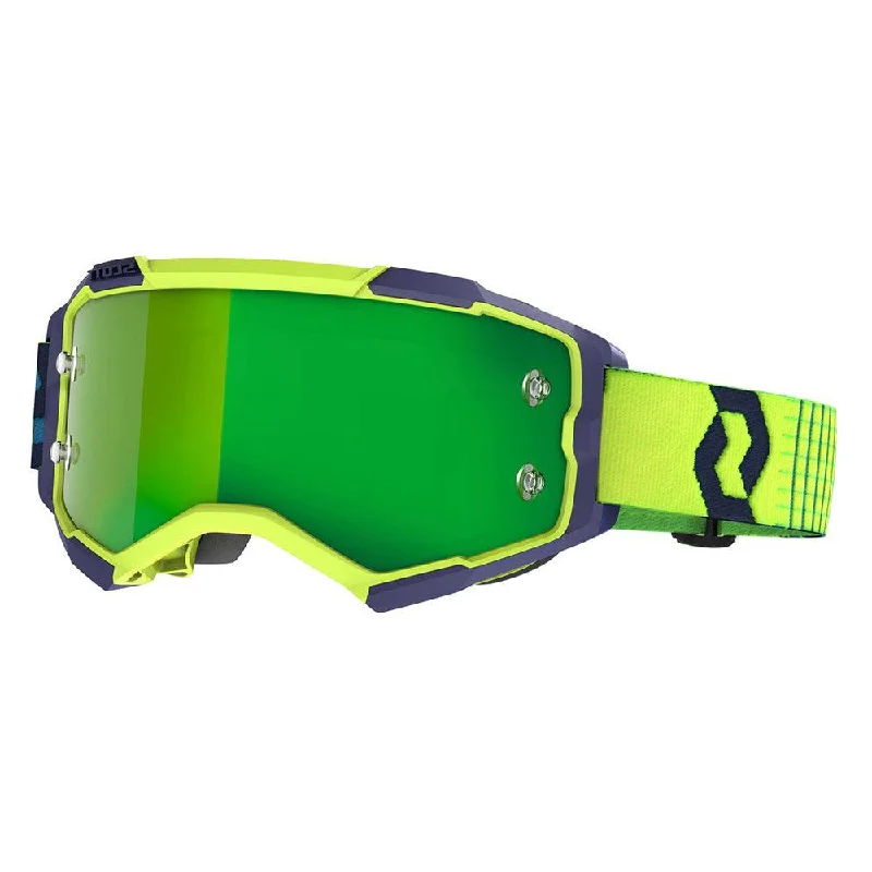 bicycle handlebar robustness-SCOTT 2021 FURY GOGGLE - BLUE/YELLOW (GREEN CHROME)