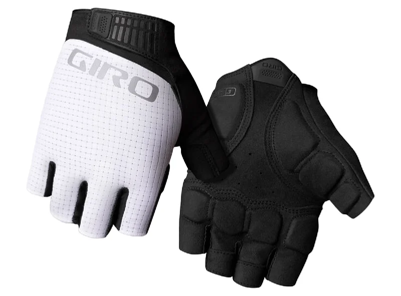 bicycle back comfort-Giro Bravo II Gel Road Cycling Glove - White