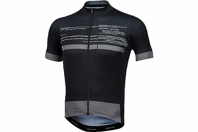 bicycle brake smoothness-Pearl Izumi Elite Escape Graphic Short Sleeve Road Jersey - Smoked Pearl-Black Tidal