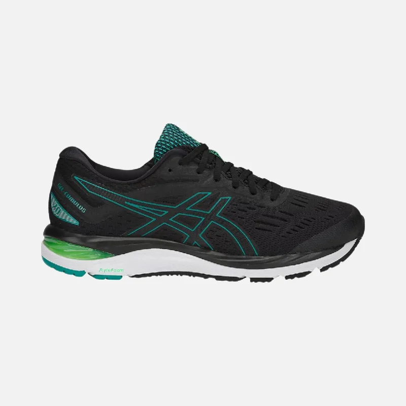 bicycle sidewall toughness-Asics GEL-CUMULUS 20 Men's Running Shoes -Black/Beryl Green