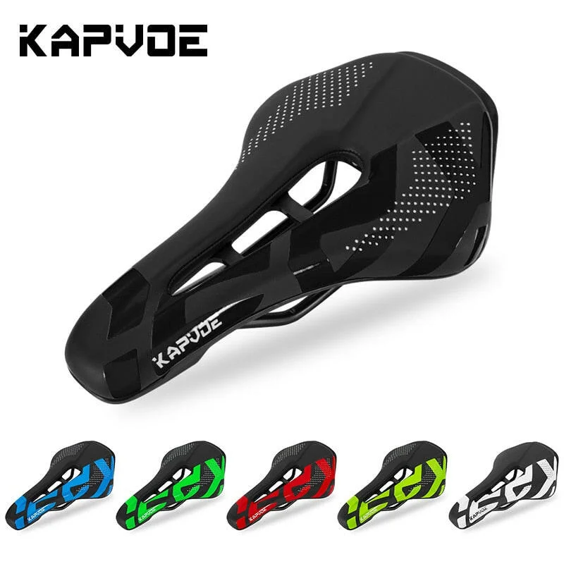 bicycle saddle strength-Kapvoe Bicycle Saddle MTB Bike Soft PU Leather Surface Breathable Riding Equipment Gel Pad Comfortable Cushion Bike Seat