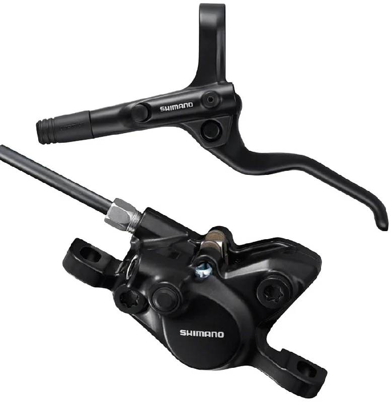 bicycle brake smoothness-Shimano BR-MT200 Disc Brake and BL-MT201 Lever - Front, Hydraulic, 2-Piston, Post Mount, Black