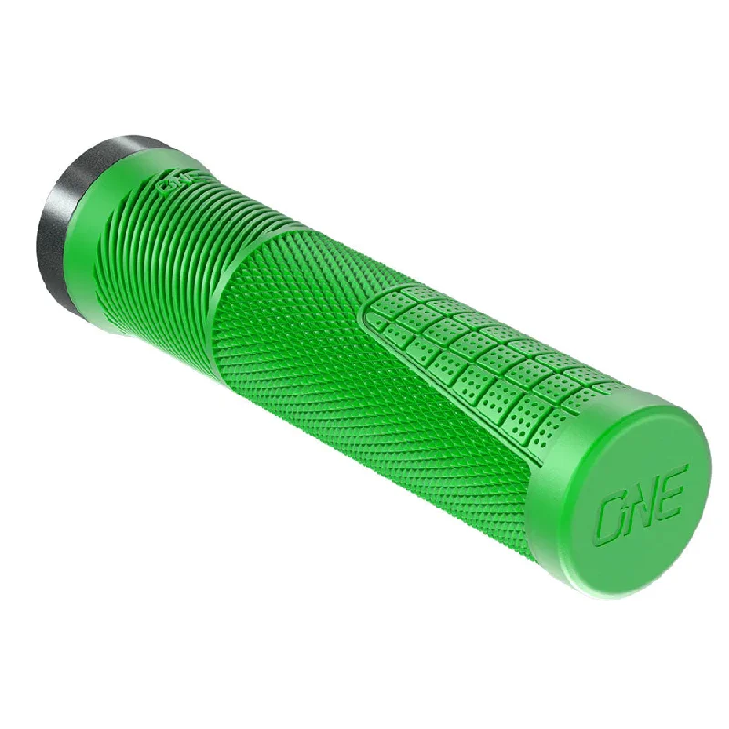 bicycle valve versatility-OneUp Components Thin Lock-On Grips Green