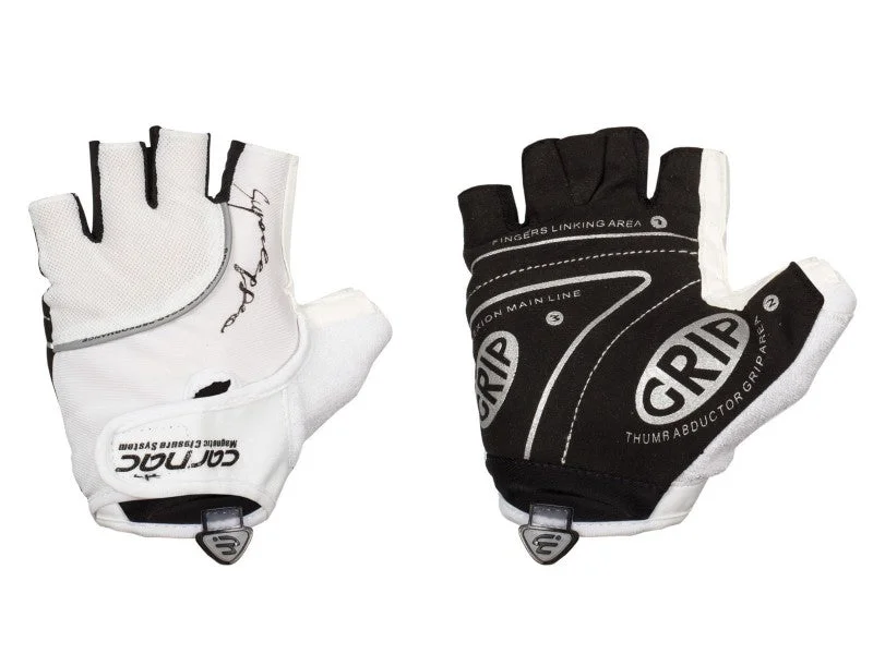 bicycle pedal ergonomics-White Carnac Superleggero Summer Road Racing - Cycling Gloves