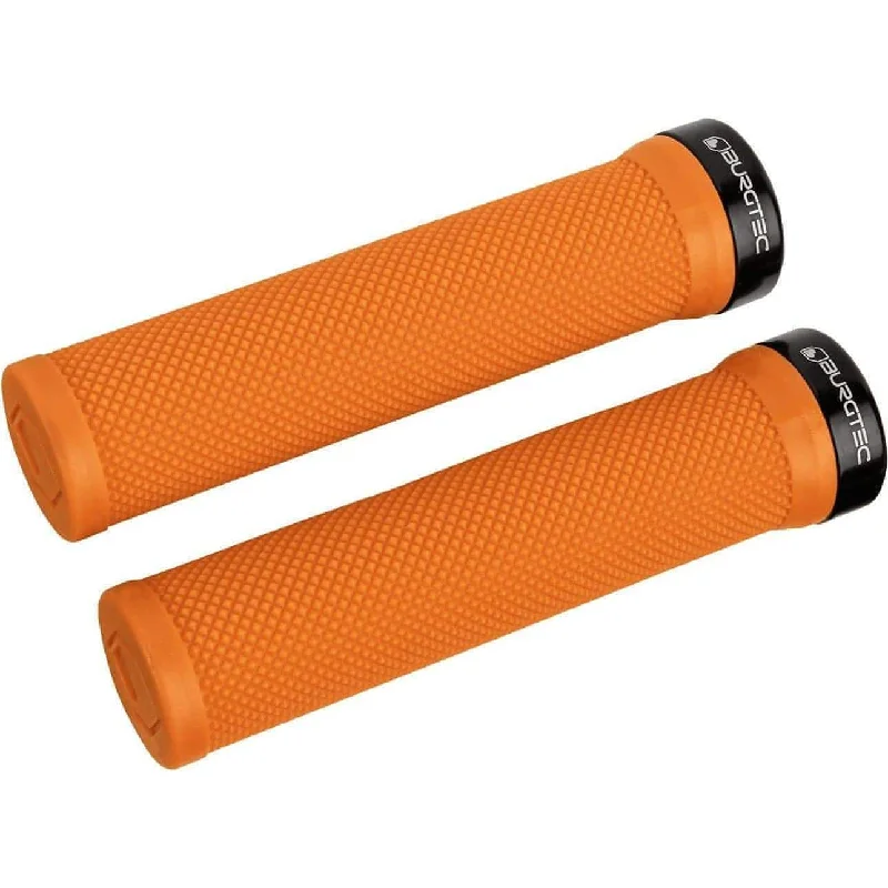 bicycle chain strength-Burgtec Bartender Lock On Grips - Orange