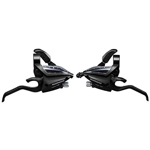 bicycle handlebar smoothness-Shimano Altus ST-EF500-2A 3x7-Speed Brake/Shift Lever Set Black