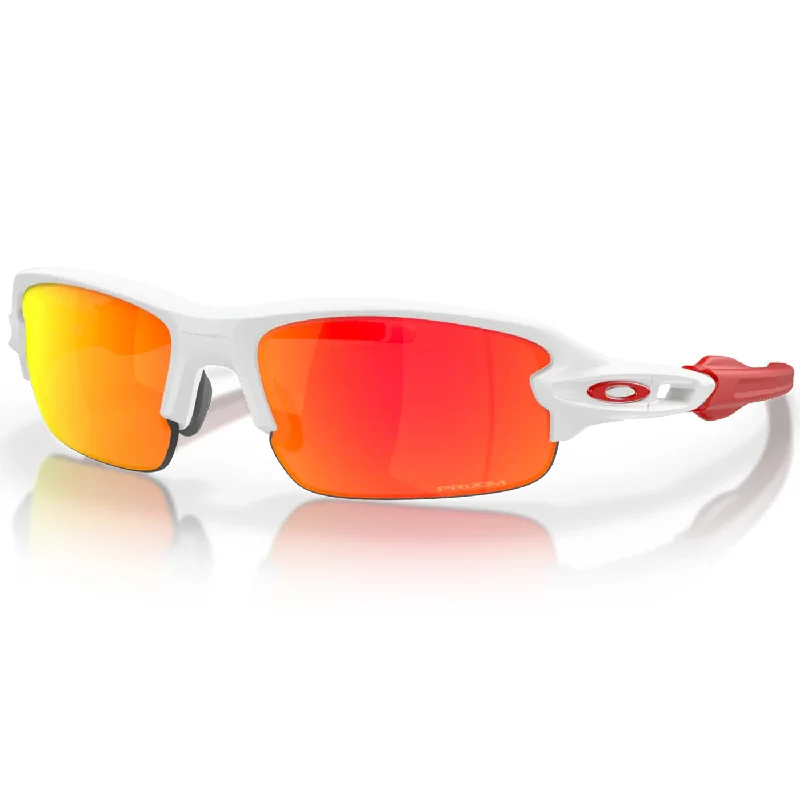 bicycle frame resilience-Occhiali bambino Oakley Flak XXS - Matte White Prizm Ruby