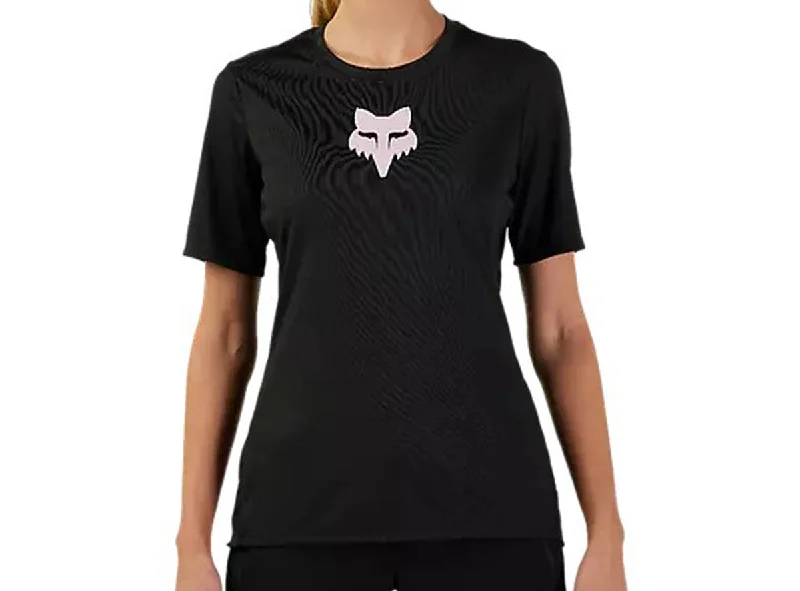 bicycle pedal adaptability-Fox Racing Ranger Short Sleeve MTB Jersey - Foxhead - Womens - Black