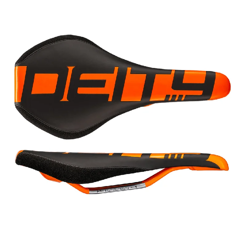 bicycle brake smoothness-Deity Speedtrap All Mountain Saddle CrMo Orange